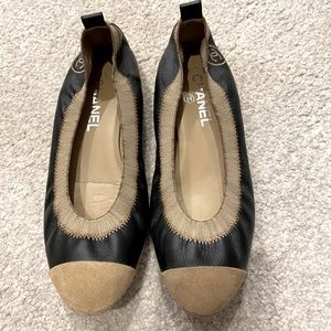 Chanel elastic ballet flats